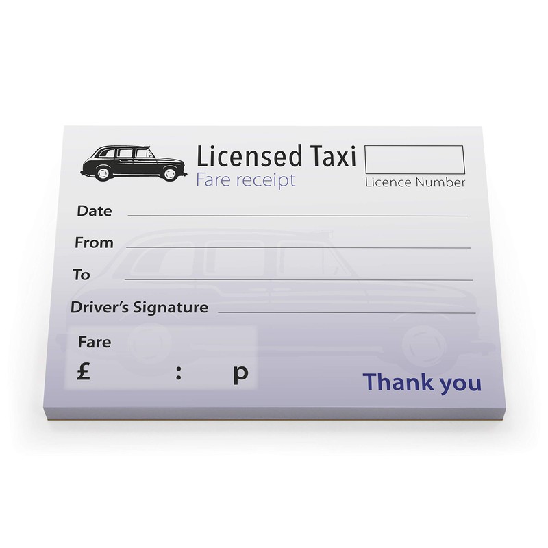Taxi Receipt Pads, Pack of 10, (500 Receipts per Pack),