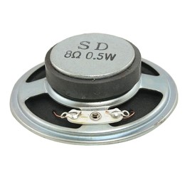 2.2" Dia. Metal Shell Round External Magnet Speaker Horn 8 Ohm 0.5W