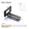 LEOPO 4 Inch 6 Pack Openwork T Shelf Brackets for