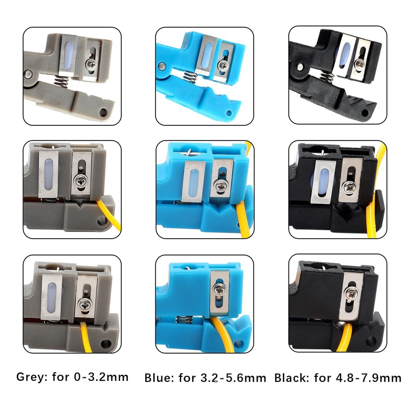 Fiber Optic Cutter Tool, 3 Pcs Coaxial Cable Stripper Cable