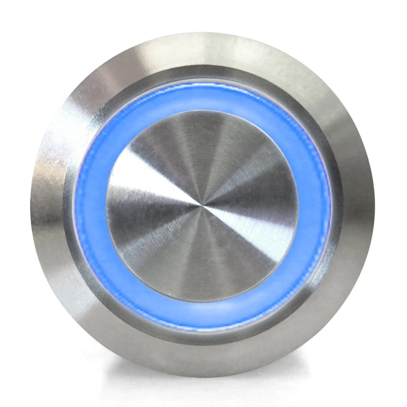AutoLöc Power Accessories 19mm Billet 12V Momentary Push Button Switch