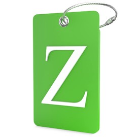 Shacke Luggage Tag Initial – Fully Bendable Tag w/Stainless Steel Loop (Letter Z)