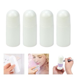 DTYGUIXE 4 Pz Bottiglie a Rullo in Plastica Bottiglie Vuote con Sfera a Rullo da 50ml Contenitori Deodoranti Fai da Te con Sfera a Rullo per Aromaterapia, Profumi, Deodorante e Cosmetici