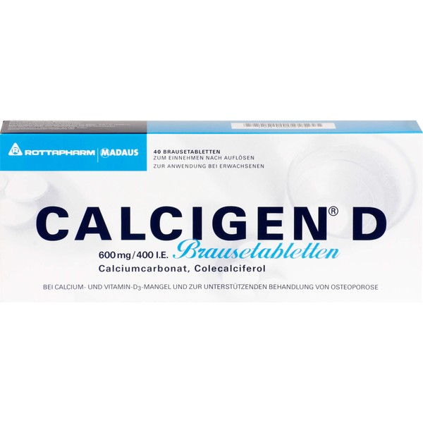 Calcigen D 600 mg/400 I.E. Brausetabletten, 40 St BTA