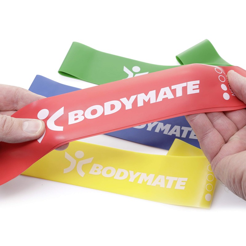 Bodymate Exercise Bands, Set of 4 Strengths and Carry Bag,