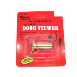 GUARD SECURITY NOS! GUARD SECURITY 190 DEGREE SOLID BRASS DOOR PEEP HOLE VIEWER, No. 190