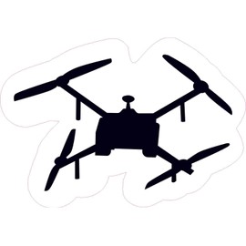 StickerTalk Drone Sticker, 5 inches by 3.5 inches