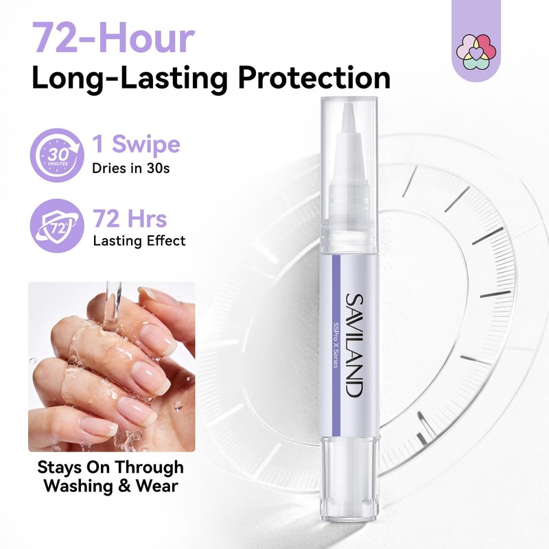 SAVILAND Nail Biting Prevention Pen Extra Bitter 72H Stop Repair