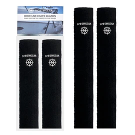 NORTHGEAR Dock Line Chafe Guards 2 Pack – 24” Ultra-Strong Chafing Guard Sleeves, UV Resistant, Non-Slip Rope Protection for Boat Dock & Mooring Lines - Black