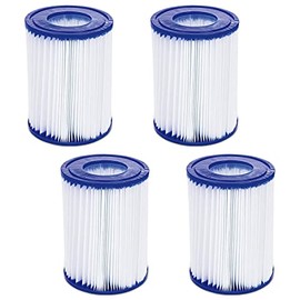 FFYan 4 pcs Swimming Pool Filters Compatible with Type II,Replacement Hot Tubs Filter for Lay Z Spa Filter Pump
