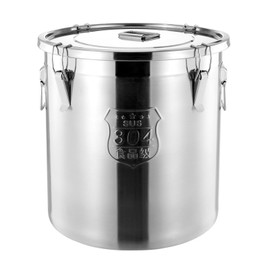 48L 304 Stainless Steel Airtight Canister for Kitchen,Large Metal Coffee Canister Food Storage Containers with Lids Sealed Kitchen Containers for Dry Rice Grain Flour Oil Milk Pantry Storage Container