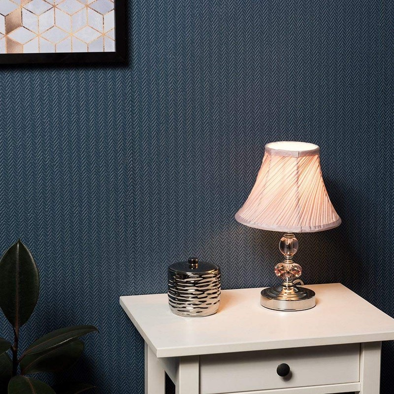 MiniSun | Modern Polished Chrome and Pink Touch Table Lamp