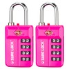 SURE LOCK TSA Approved 4-Digit Resettable Combination Luggage Locks with