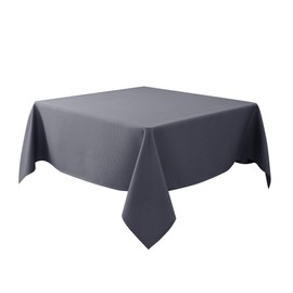 Biscaynebay - Manteles de tela texturizados cuadrados de 70 x 70 pulgadas, color gris oscuro resistentes al agua para comedor, cocina, boda, fiestas, etc. Lavable a máquina