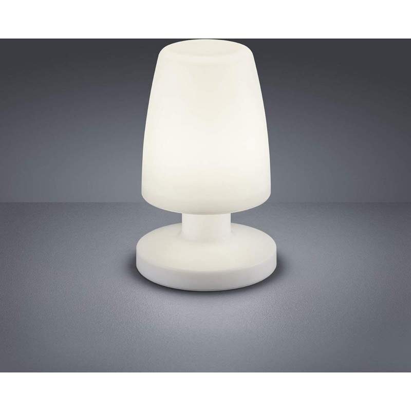 Reality Leuchten Dora Outdoor Table Lamp, Plastic, 1.5 W, White