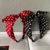 Polka Dot Ribbon Women's Wide Fabric Point Headband Hairband 2P Random