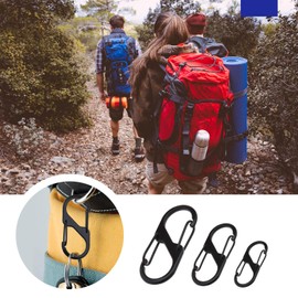 Create idea 30 Pieces Dual Spring Opening Carabiner S Shape Small Carabiner Key Ring Clip Buckle Hook for Home Outdoor Hiking Fishing Camping Backpacking 3 Sizes Zinc Alloy