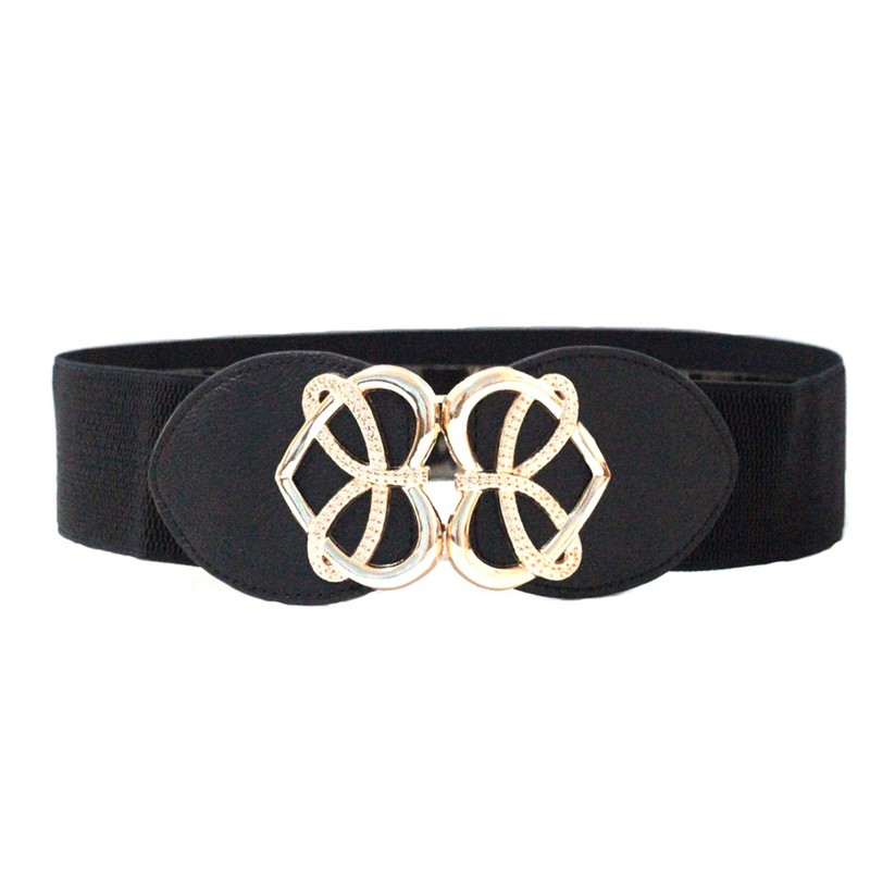 Trimming Shop Black Waist Belt For Women Ladies Girls With