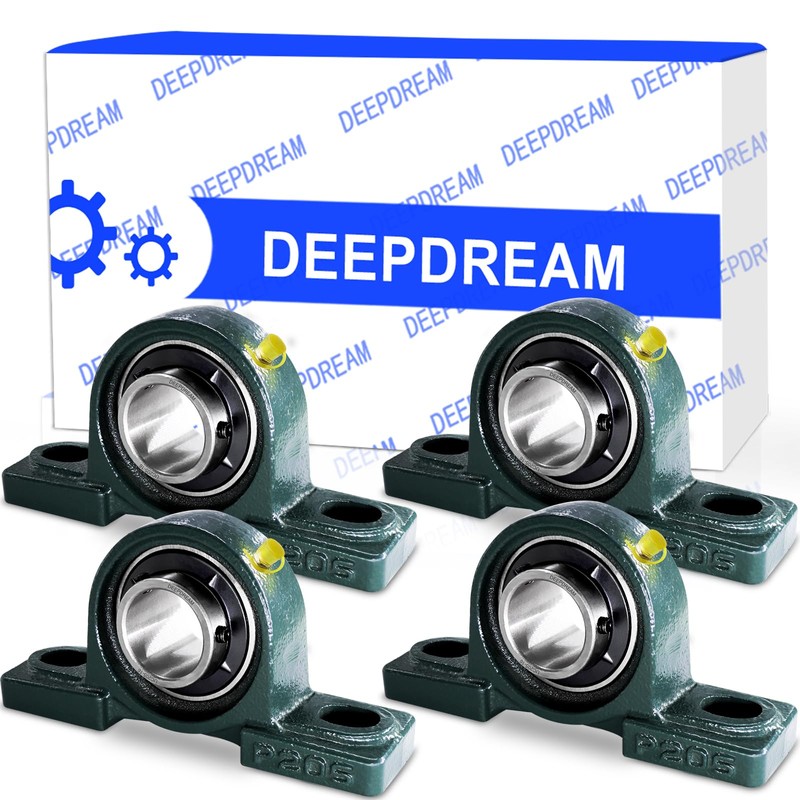 4Pcs UCP205-16 Pillow Block Bearing 1 inch Shaft Cast Iron