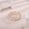 YERTTER 3-Row Wedding 1920s Pearl Wrap Cuff Bangle Pearl Crystal