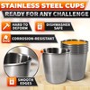Stainless Steel Shot Glasses 70ml/2.37oz – 8 Pcs Metal Shot