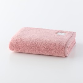 UCHINO FUCA Big Face Towel, Skin-friendly, Fluffy, Volume, Fast Absorption, 100% Cotton, Dark Pink, Gift