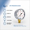 CARBO Instruments 2-1/2" Pressure Gauge, Chrome Plated Steel Case, Dry,