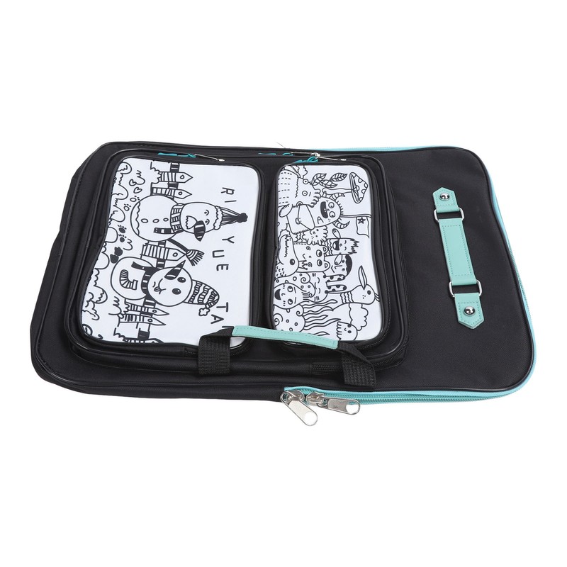 8K Kids Doodle Artwork Backpack Multi Pockets Smoothing Zipper Waterproof