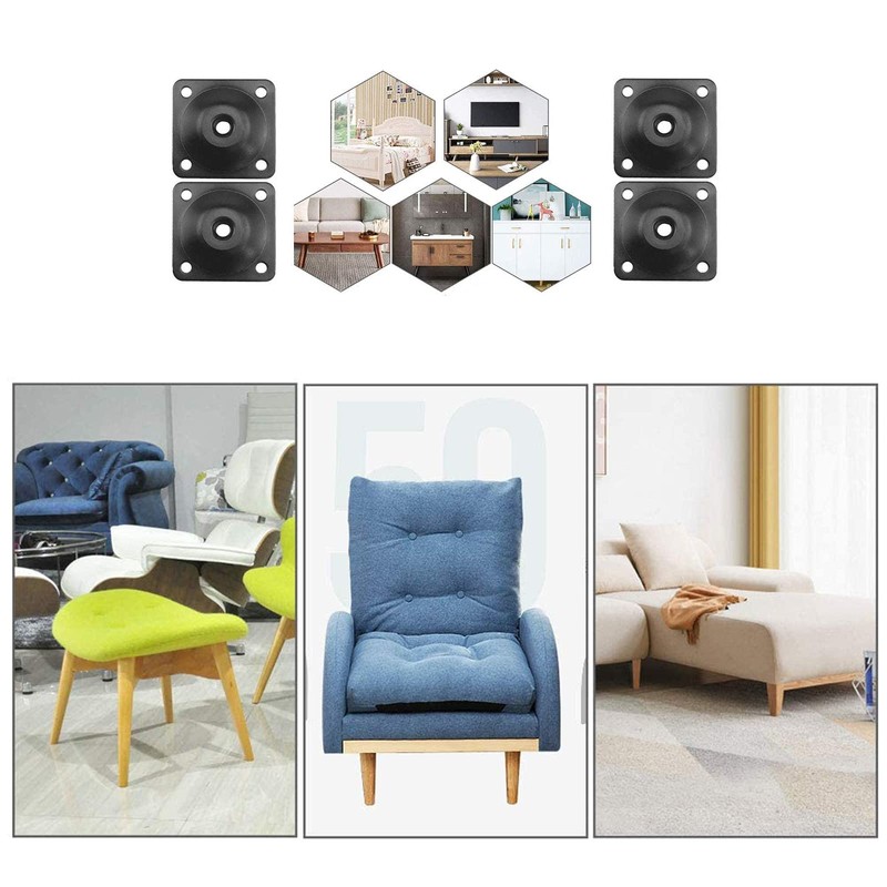 Floatdream Pack of 8 Leg Mounting Plates, Furniture Mounting Plates,