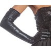 jowiha® Long Leather Look Gloves in Black Approx. 53 cm,