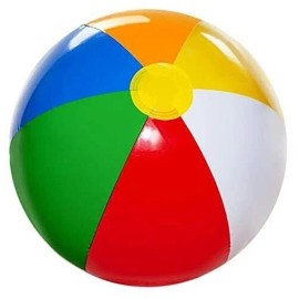 HealtUS 8 Pack 14" Rainbow Inflatable Large Beach Balls - For Kids & Adult, -Beach Party