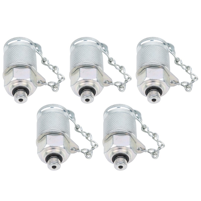 5Pcs Hydraulic Testing Adapter Thread Test Coupling Connectors Pressure Measuring