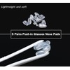 PTSLKHN Pushin Eyeglass Nose Pads, 5 Pairs of 15x8mm Soft