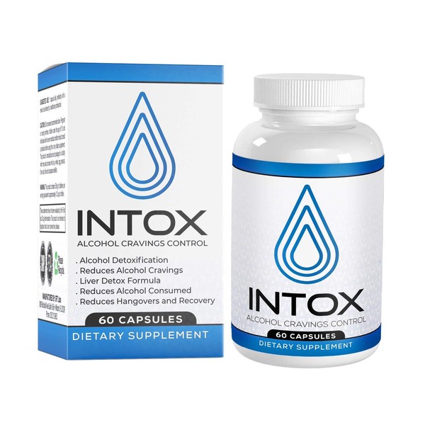 INTOX Anti-Alcohol and Alcohol Support Supplement with 10 X Faster Absorption Than Liquids Help Reduce Alcohol Cravings with a Proprietary Liver Detox Vitamin Natural Kudzu Formula 30 Capsules.
