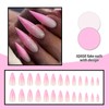 IQXGE Long Stiletto Acrylic Press on Nails Artificial Acrylic Nails