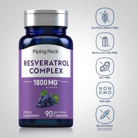 Resveratrol Cardio Max Potente 1800mg 90caps Americano Prime Sabor Uva