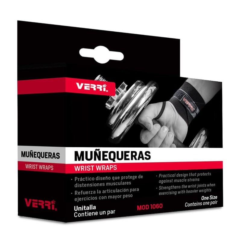 VERRI | Muñequeras elásticas para protección de muñecas en levantamiento