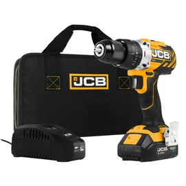 JCB Tools - JCB 20V Brushless Hammer Drill Driver - Includes 2.0Ah Battery - 2.4A Charger, JCB-20BLCD-2X