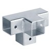 YIDU69Q 4 Pcs 1" Square Tube Connector, 4 Way Square