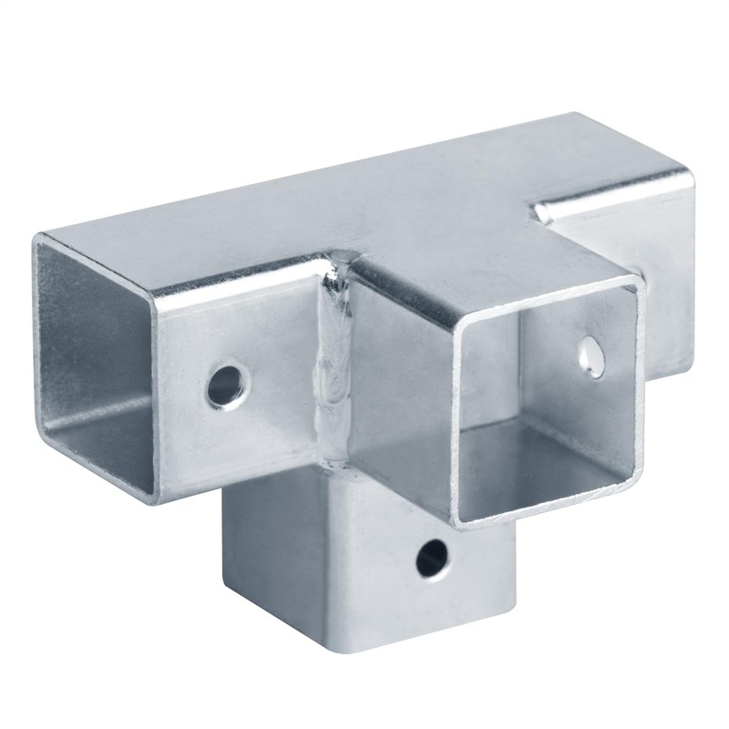 YIDU69Q 4 Pcs 1" Square Tube Connector, 4 Way Square