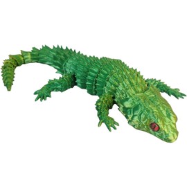 3D Printed Chameleon, 23cm Gecko Wall Climber Toy, Fidget Toys Adults Kids for Stress Relief, Articulated Lizard Toys for Play, 3D Printed Animals for Office or Home Decor, Gifts (Yellow-Green)