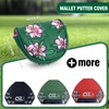 Golf Putter Covers OZ1 Mallet Putter Headcover Azalea Embroidery Leather