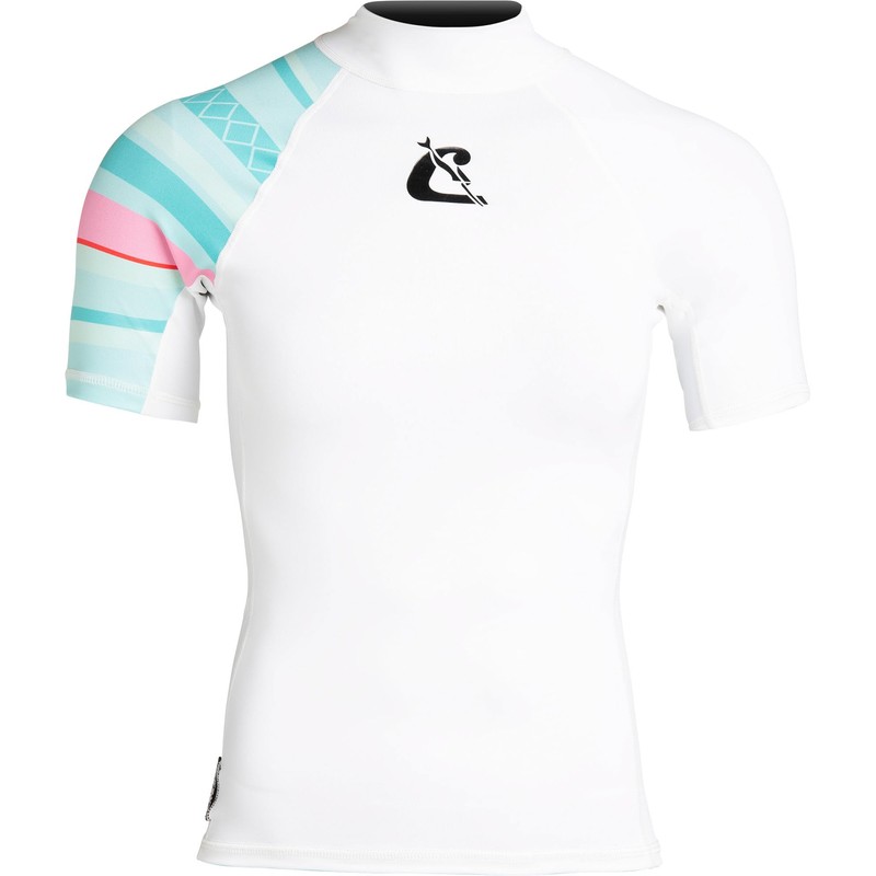 CRESSI Shield Lady Rash Guard Short/SL White Aquamarine- Rash Guard