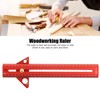 Woodworking T Track Ruler Multifunctional Aluminum Alloy Portable Wood Measuring