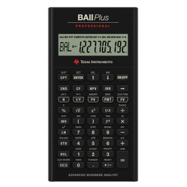 Texas Instruments BA II Plus Professional Financial Calculator Silver 9.8 Inch