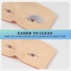 Bueuo Makeup Practice Face Board, 3D Reusable Silicone Make up