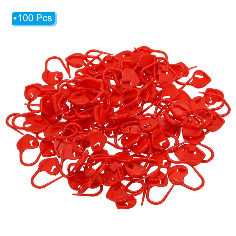 PATIKIL Crochet Stitch Markers, 100 Pack Plastic Knitting Markers Needle