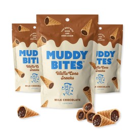 P&V Milk Chocolate Waffle Cone Snacks – 2.33oz Pouch (Pack of 3) | Crunchy Waffle Cone Bites Coated in Smooth Milk Chocolate | Perfect Snack for On-the-Go & Chocolate Lovers (milk chocolate)