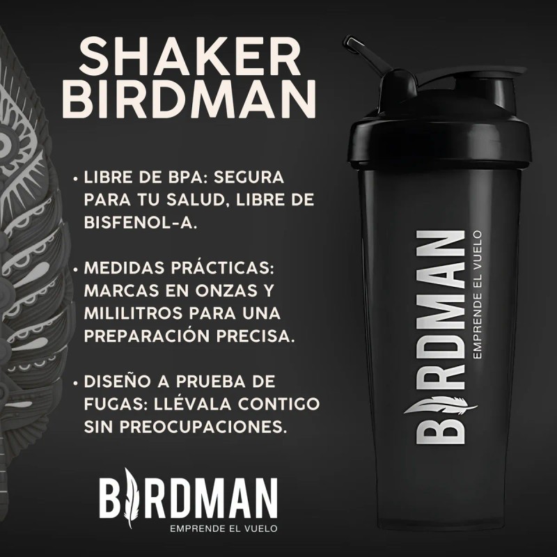 Birdman Fitmingo 1.02kg + Shaker + Bcaa Glutamina + Peptonas