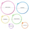 Caydo 6 Pieces Embroidery Hoops and 15 Needles, Plastic Circle